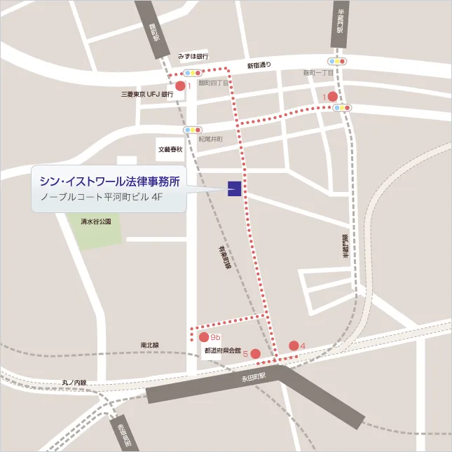 シン・イストワール法律事務所地図